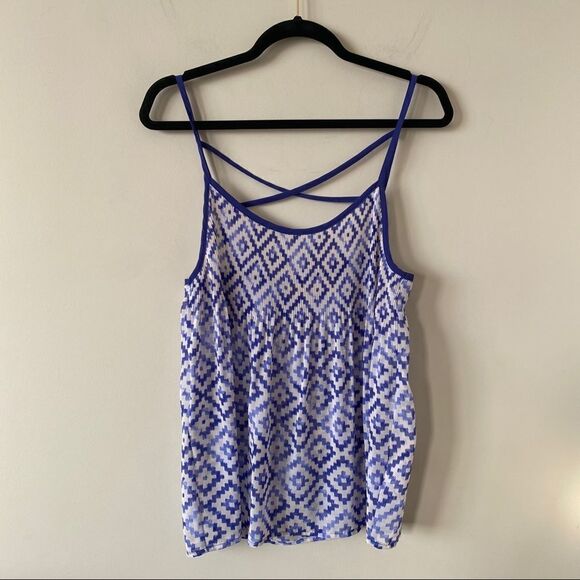 PRINCESS Vera Wang -Top Pleated Cross Strap Tank - Picture 1 of 8